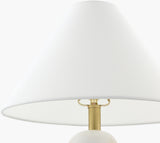 Agate 22" Marble Table Lamp, Natural White
