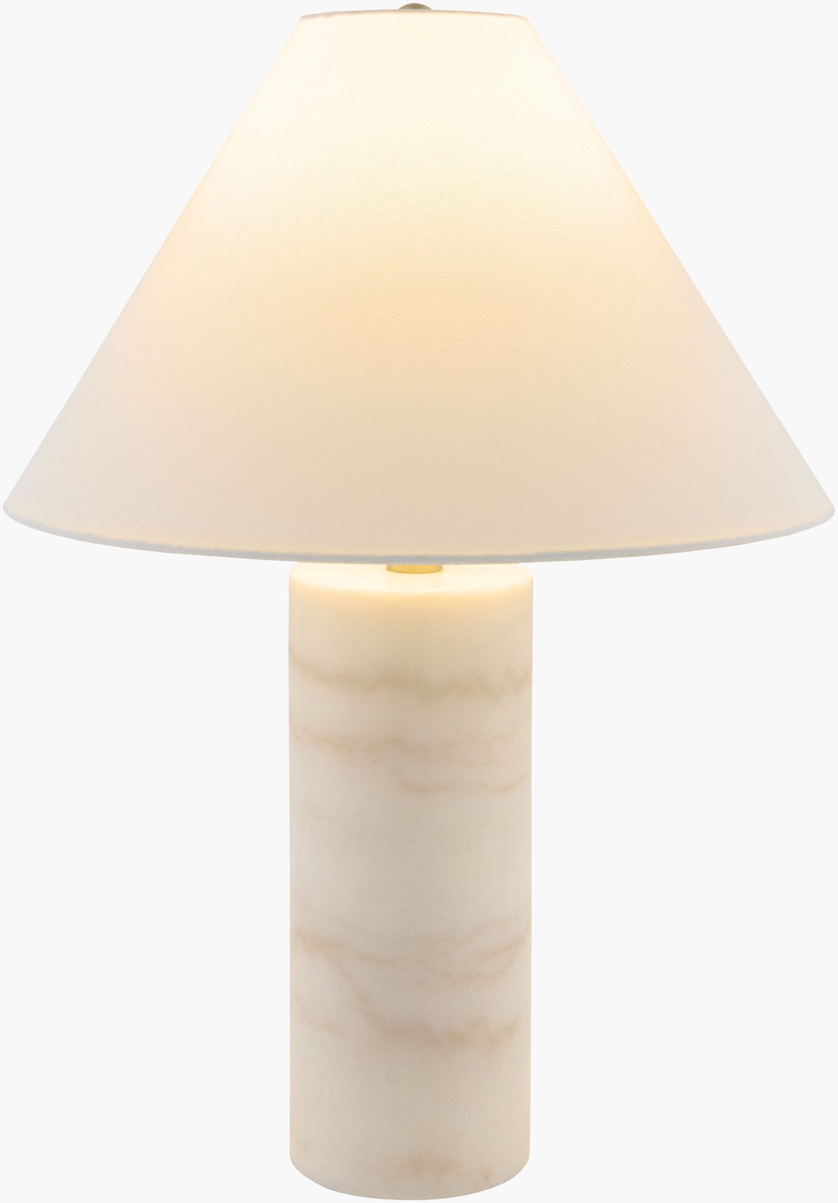 Agate 22" Marble Table Lamp, Natural White (AGA-105)