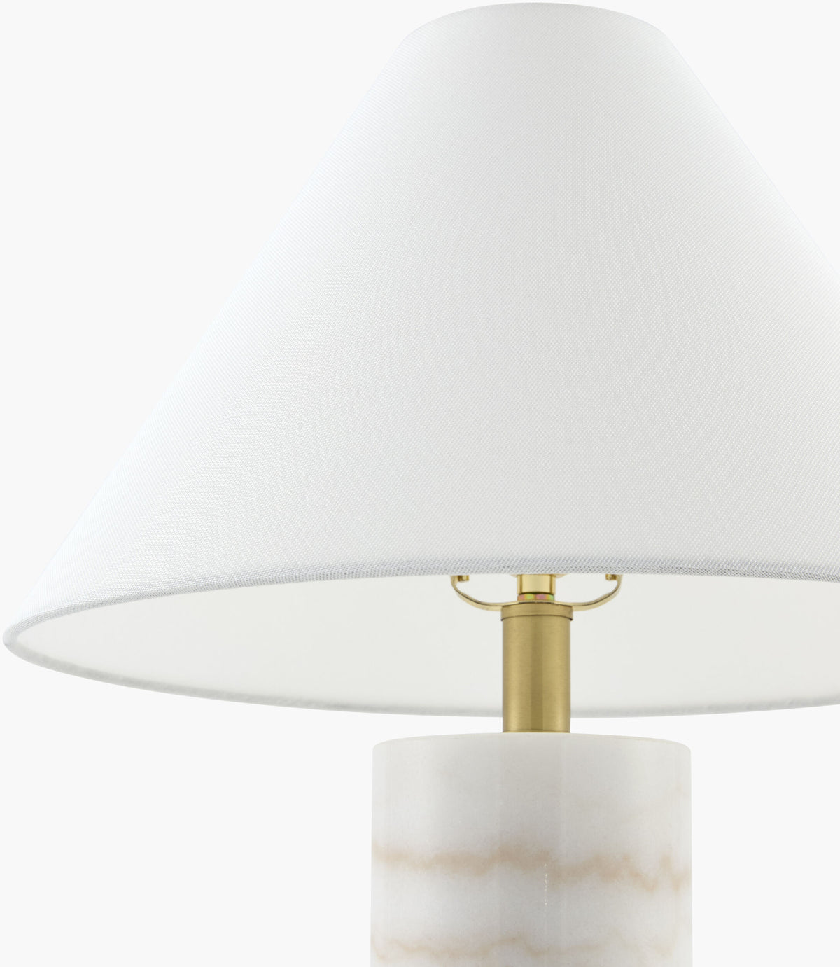 Agate 22" Marble Table Lamp, Natural White (AGA-105)