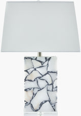 Angelo 25" Alabaster Table Lamp, Marbled Brick