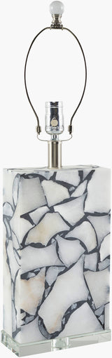 Angelo 25" Alabaster Table Lamp, Marbled Brick