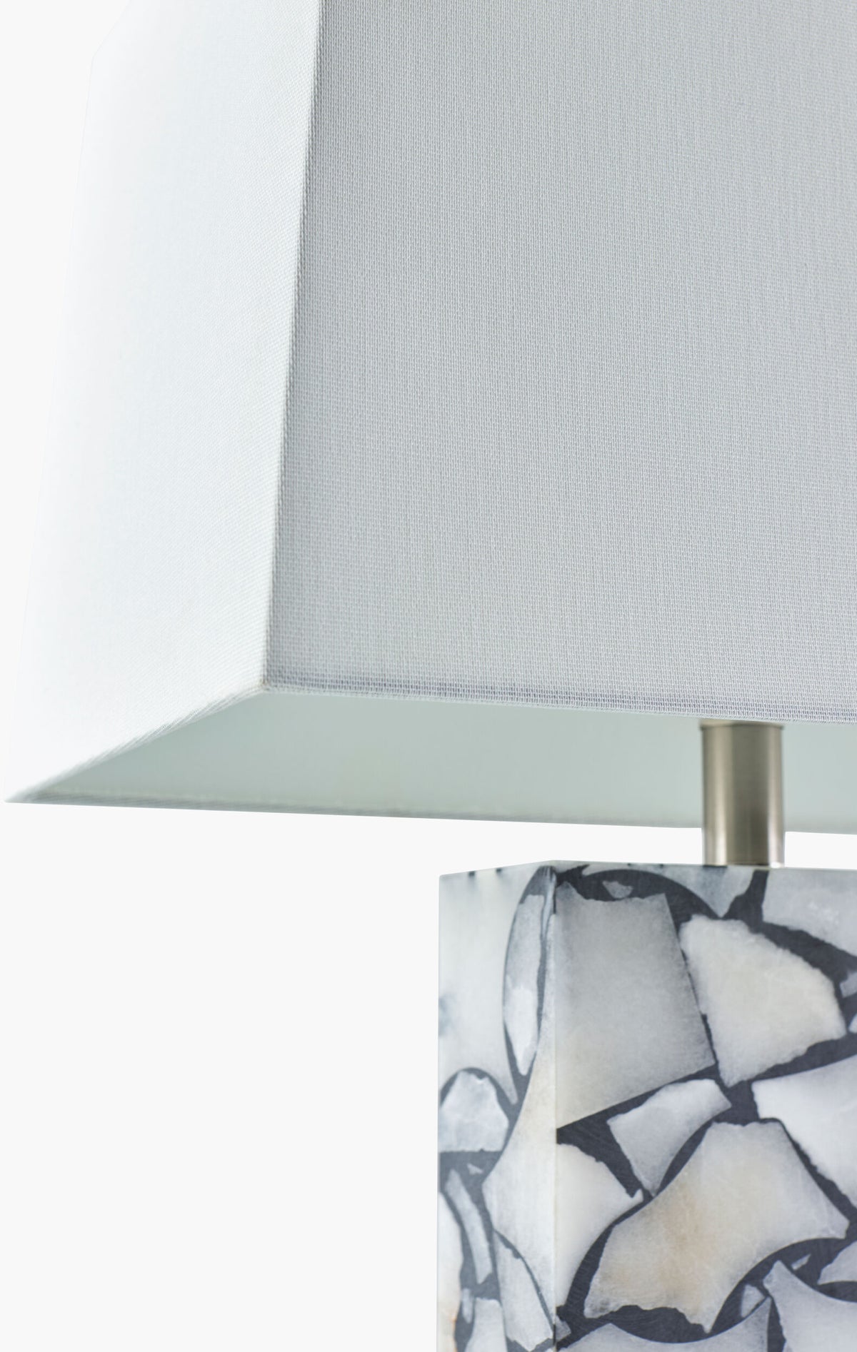 Angelo 25" Alabaster Table Lamp, Marbled Brick