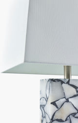 Angelo 25" Alabaster Table Lamp, Marbled Brick