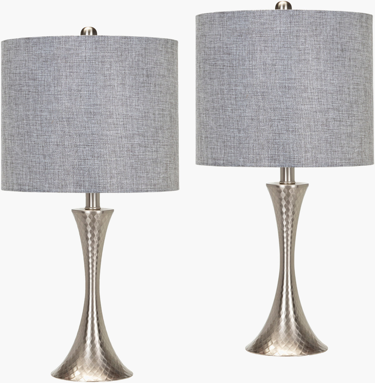 Aegina 24" Iron Table Lamp, Polished Metallic Nickel
