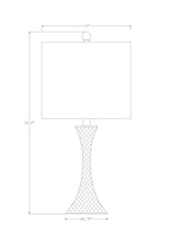 Aegina 24" Iron Table Lamp, Polished Metallic Nickel