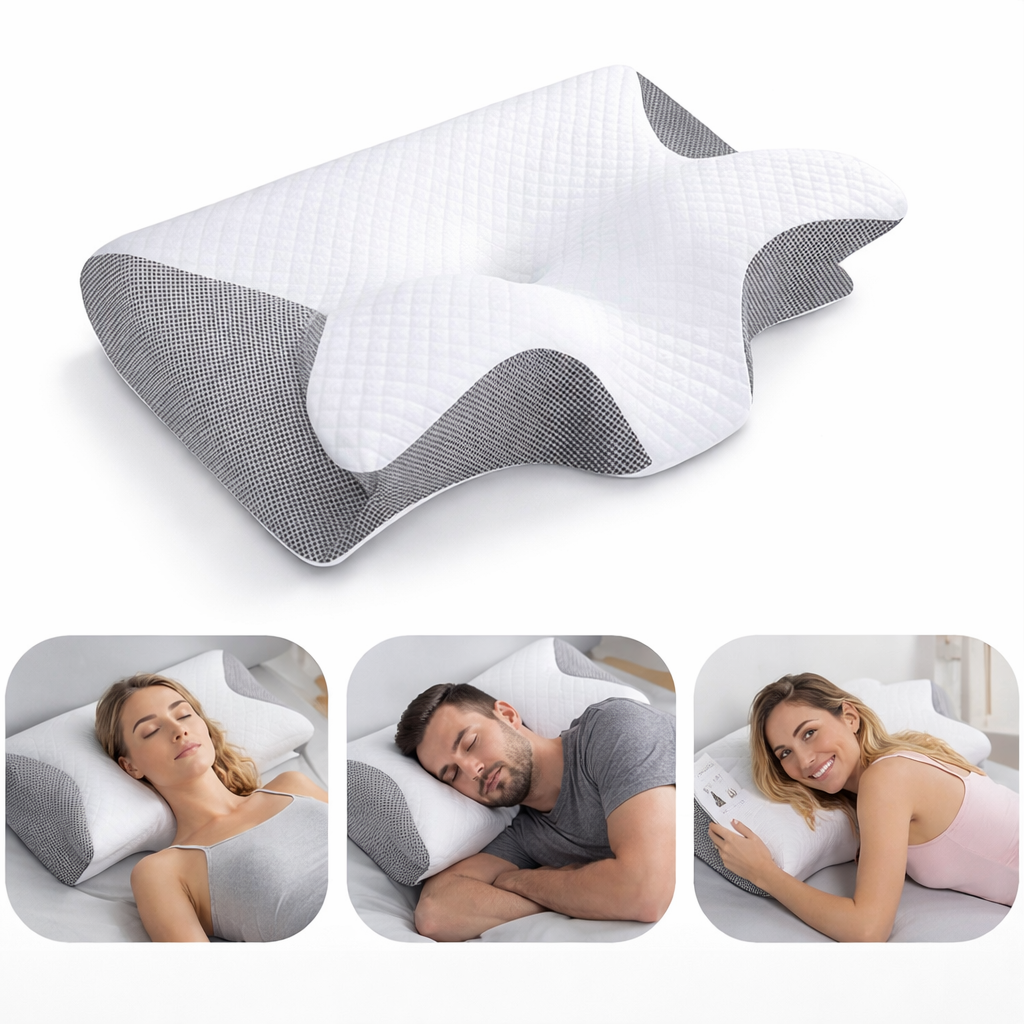 Contoured Memory Foam Sleeping Pillow