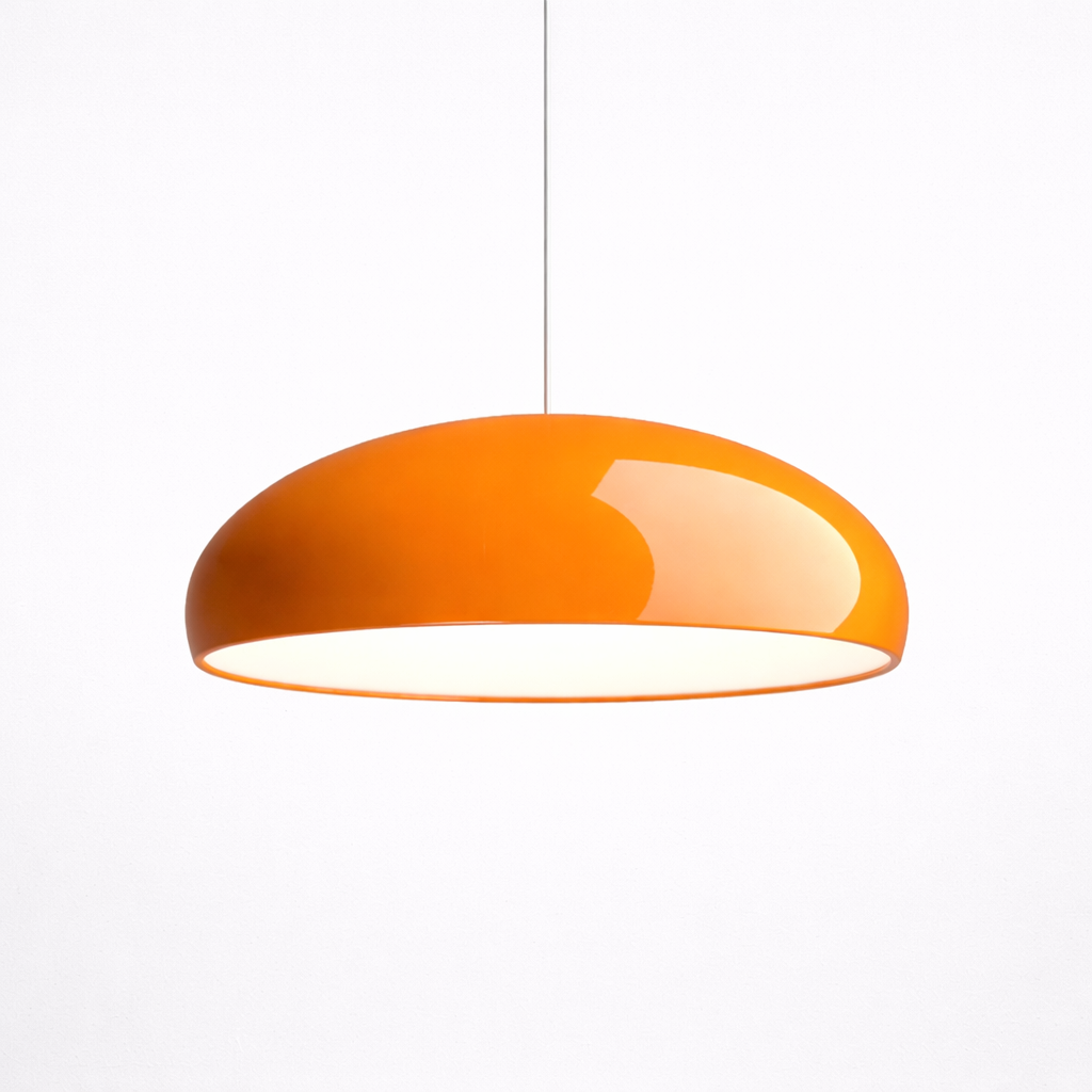 Pendant Lamp with Dome-Shaped Metal Shade