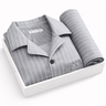 Men's Pajama Set With Button-Up Shirt