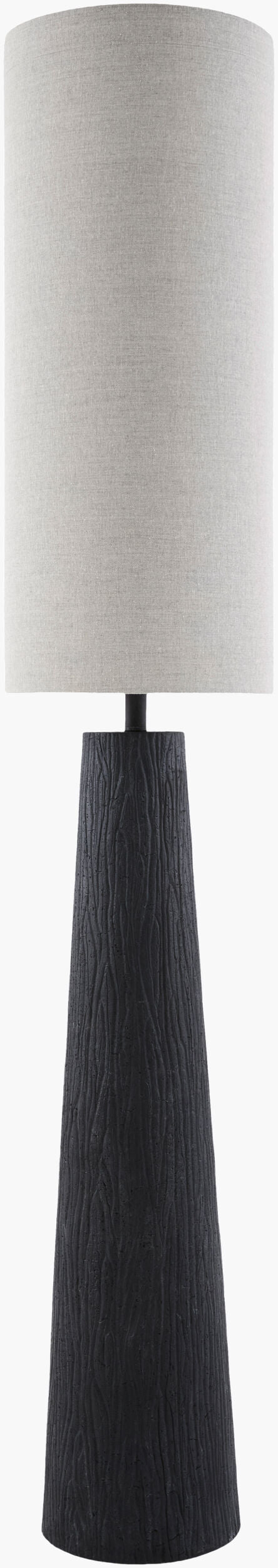 Alessio 66" Resin Floor Lamp, Painted Black