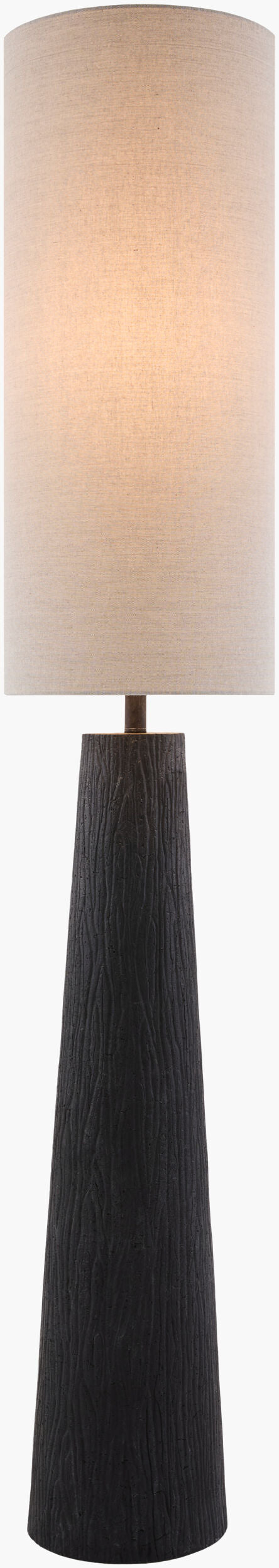 Alessio 66" Resin Floor Lamp, Painted Black