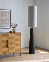 Alessio 66" Resin Floor Lamp, Painted Black