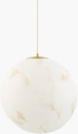Alviora Iron Pendant Light, Hand Finished White