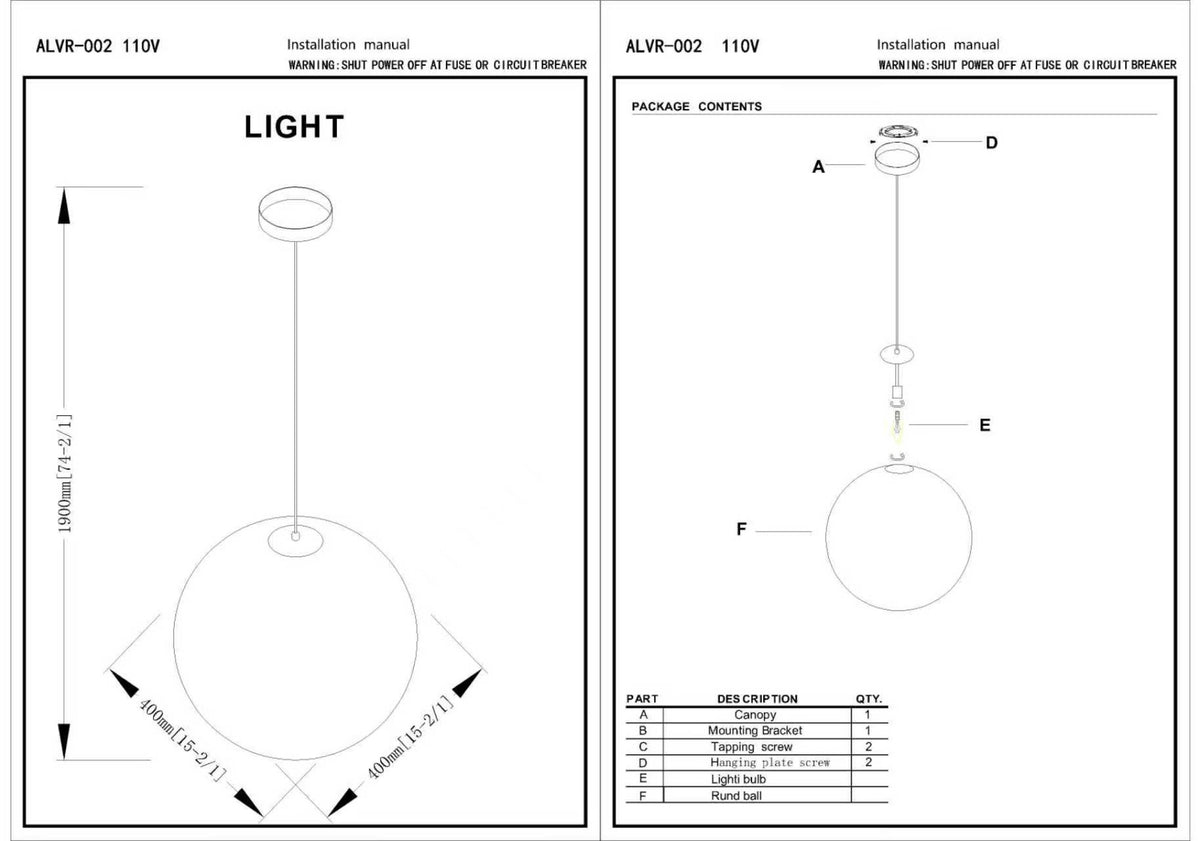 Alviora Iron Pendant Light, Hand Finished White