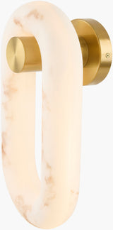 Alviora 16" Iron Wall Sconce, Electroplated White
