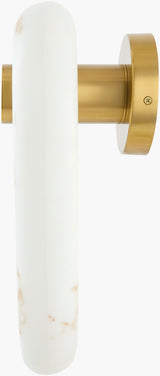 Alviora 16" Iron Wall Sconce, Electroplated White
