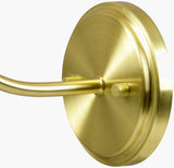 Ammi 12" Iron Wall Sconce, Painted White, Plated Metallic Brass