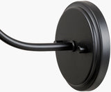 Ammi 13" Iron Wall Sconce, Painted Black, Plated Metallic Brass
