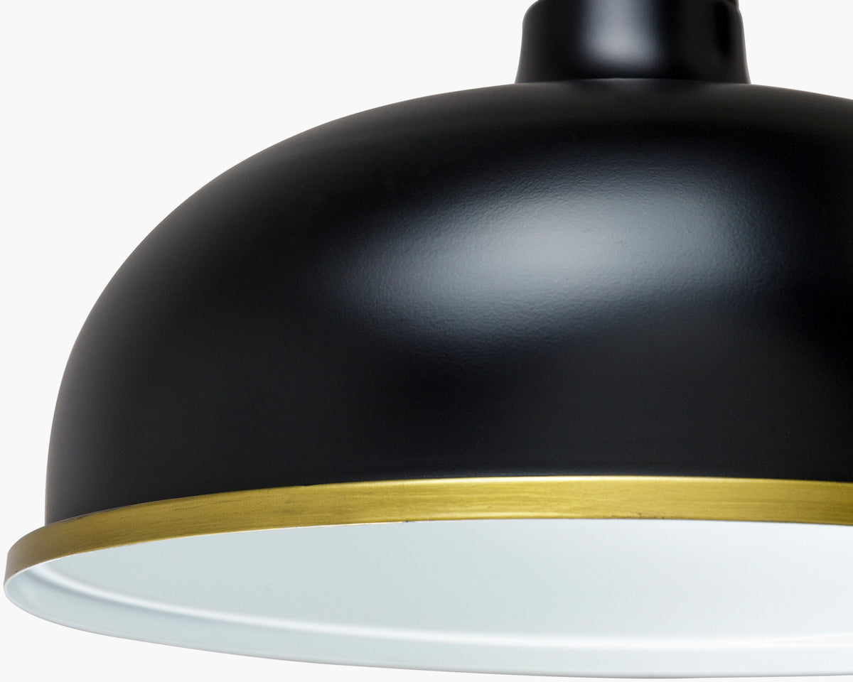 Ammi 13" Iron Wall Sconce, Painted Black, Plated Metallic Brass