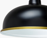 Ammi 13" Iron Wall Sconce, Painted Black, Plated Metallic Brass