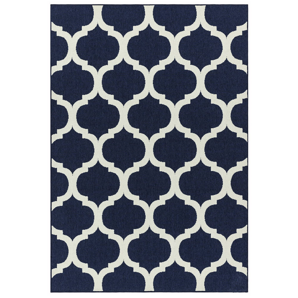 Antibes Rug - AN02 Blue Trellis