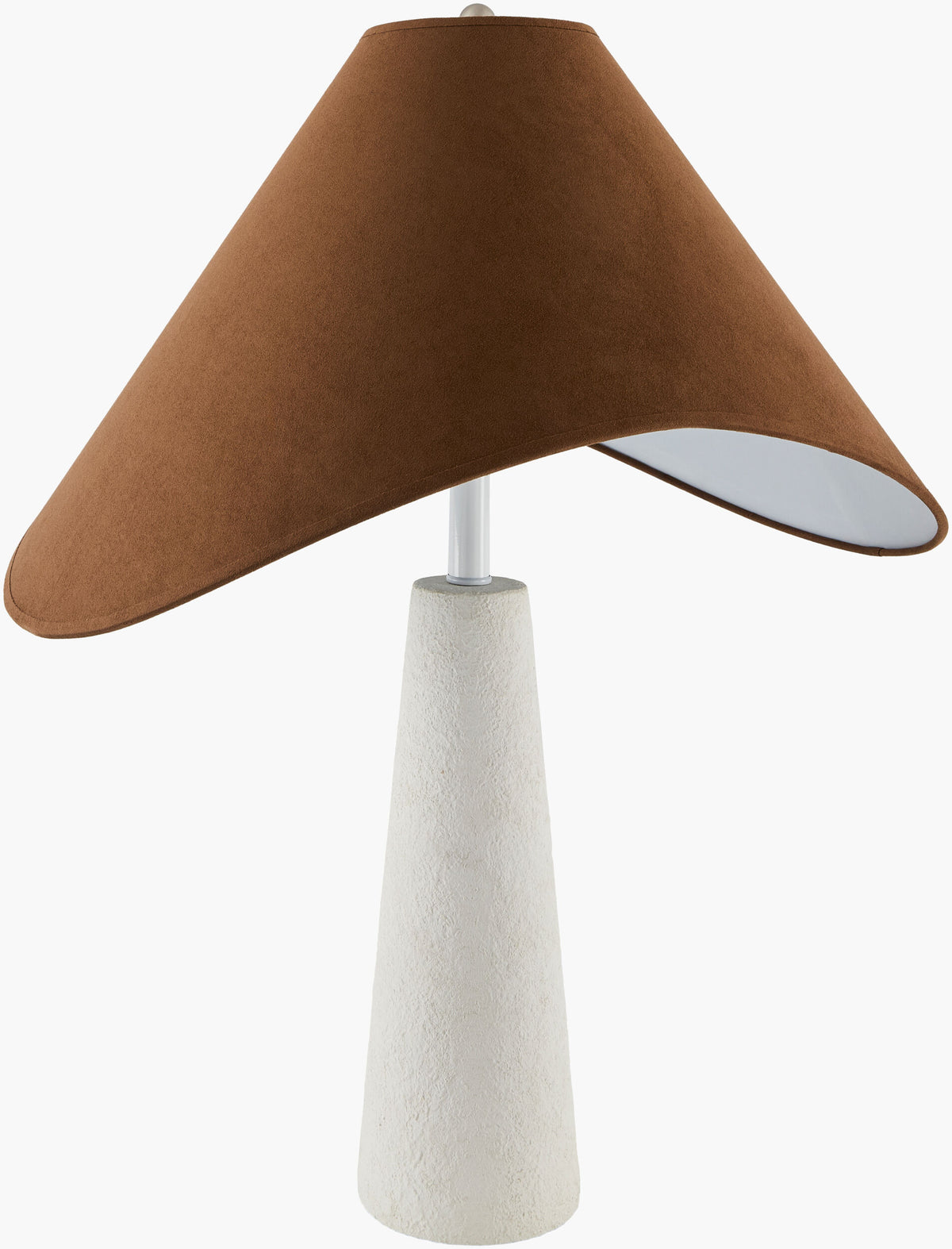 Apuila 30" Concrete Table Lamp, Hand Painted White