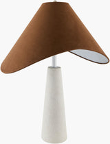 Apuila 30" Concrete Table Lamp, Hand Painted White