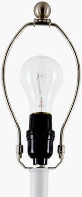 Apuila 30" Concrete Table Lamp, Hand Painted White