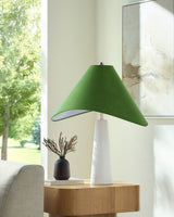Apuila 29" Concrete Table Lamp, Hand Finished White