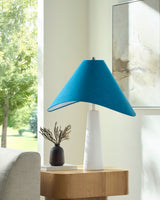 Apuila 29" Concrete Table Lamp, Hand Finished White (API-003)
