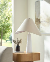 Apuila 29" Concrete Table Lamp, Hand Finished White (API-005)