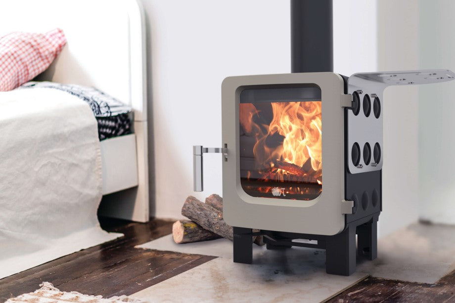 4kW Small Wood Burning Stove — ApplePie Apple Core Log Burner, DEFRA Exempt
