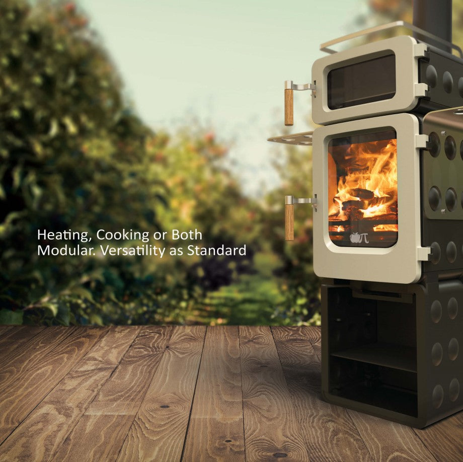 4kW Small Wood Burning Stove — ApplePie Apple Core Log Burner, DEFRA Exempt