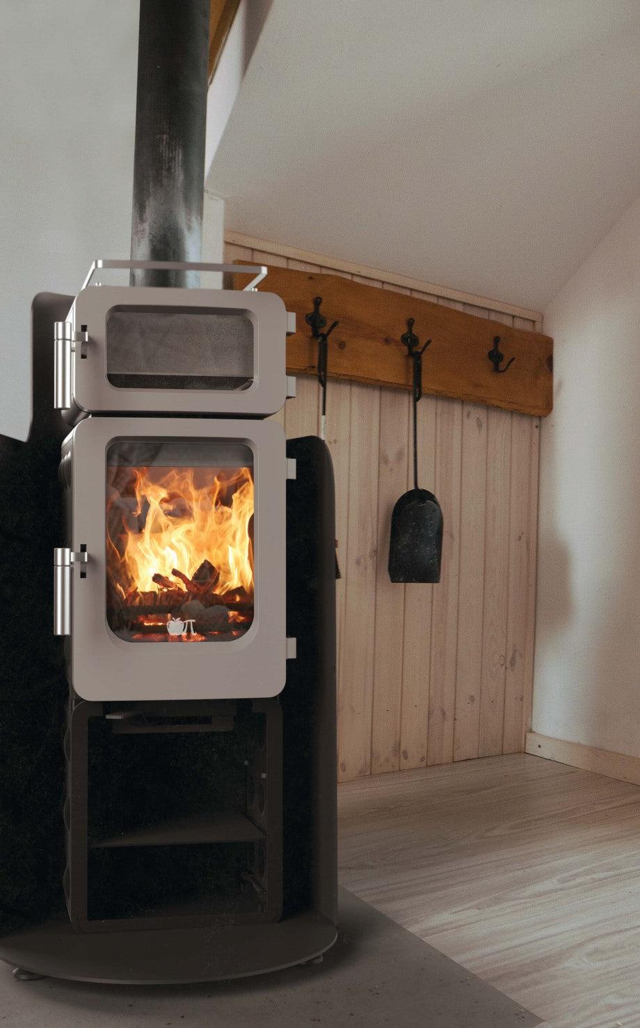 4kW Small Wood Burning Stove — ApplePie Apple Core Log Burner, DEFRA Exempt