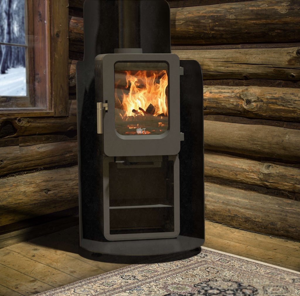 4kW Small Wood Burning Stove — ApplePie Apple Stack Log Burner, DEFRA Exempt