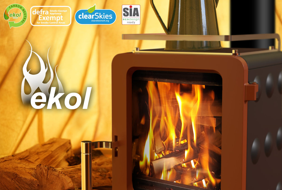4kW Small Wood Burning Stove — ApplePie Apple Stack Log Burner, DEFRA Exempt