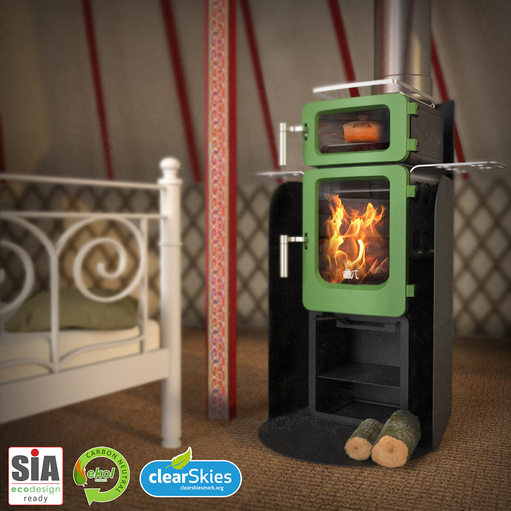 4kW Small Wood Burning Stove — ApplePie Baked Apple Log Burner, DEFRA Exempt