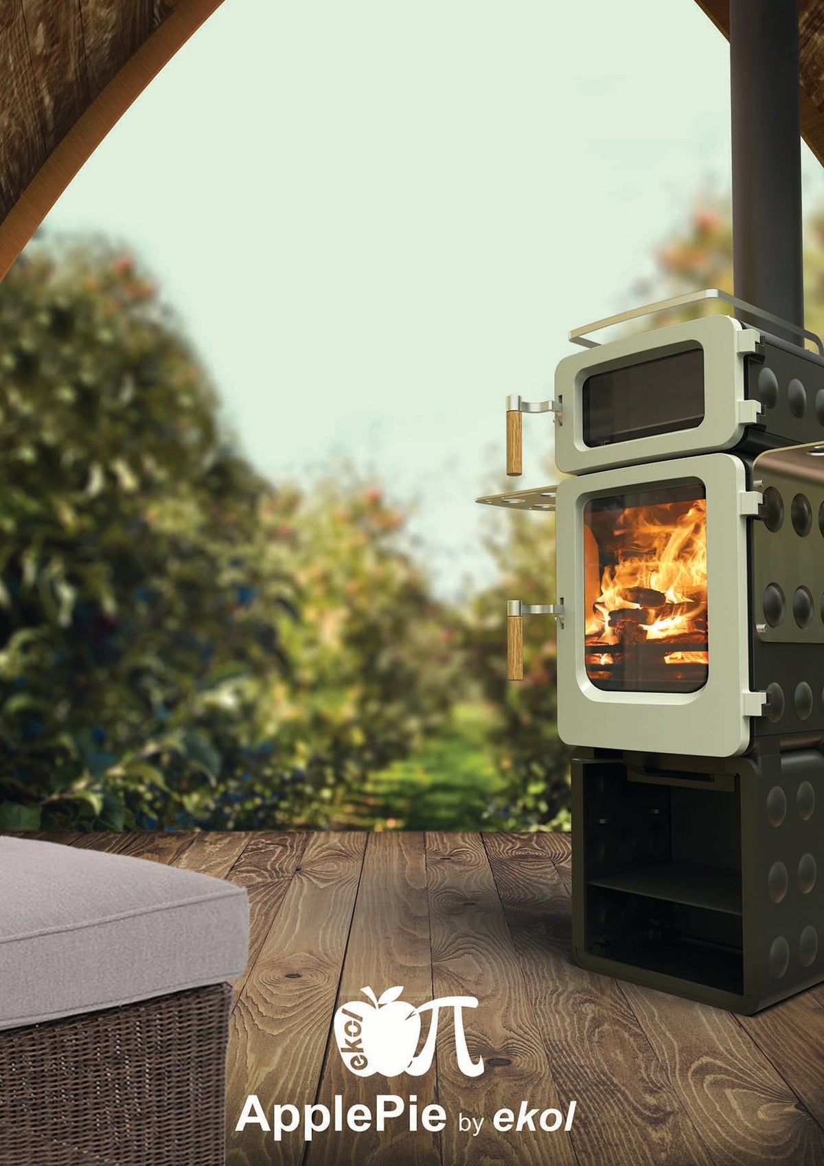 4kW Small Wood Burning Stove — ApplePie Baked Apple Stack Log Burner, DEFRA Exempt