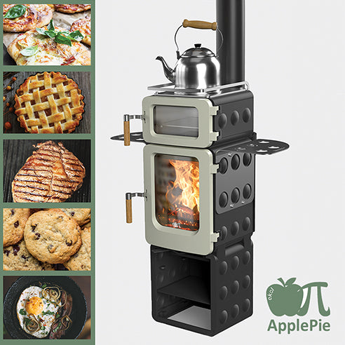 4kW Small Wood Burning Stove — ApplePie Baked Apple Log Burner, DEFRA Exempt