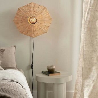 Ceiling Lamp, Panama S, Brown, Ø45cm, H5cm - Good&Mojo
