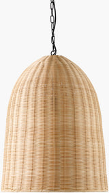 Arboria Rattan Pendant Light, Natural Black