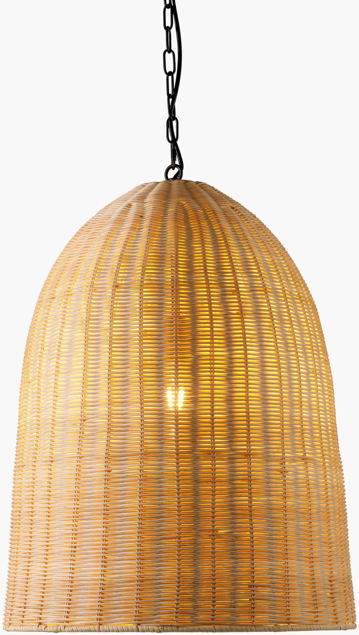 Arboria Rattan Pendant Light, Natural Black