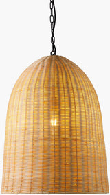 Arboria Rattan Pendant Light, Natural Black
