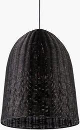 Arboria Rattan Pendant Light, Black Sand Black