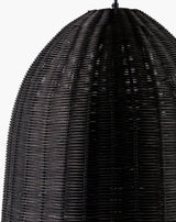 Arboria Rattan Pendant Light, Black Sand Black