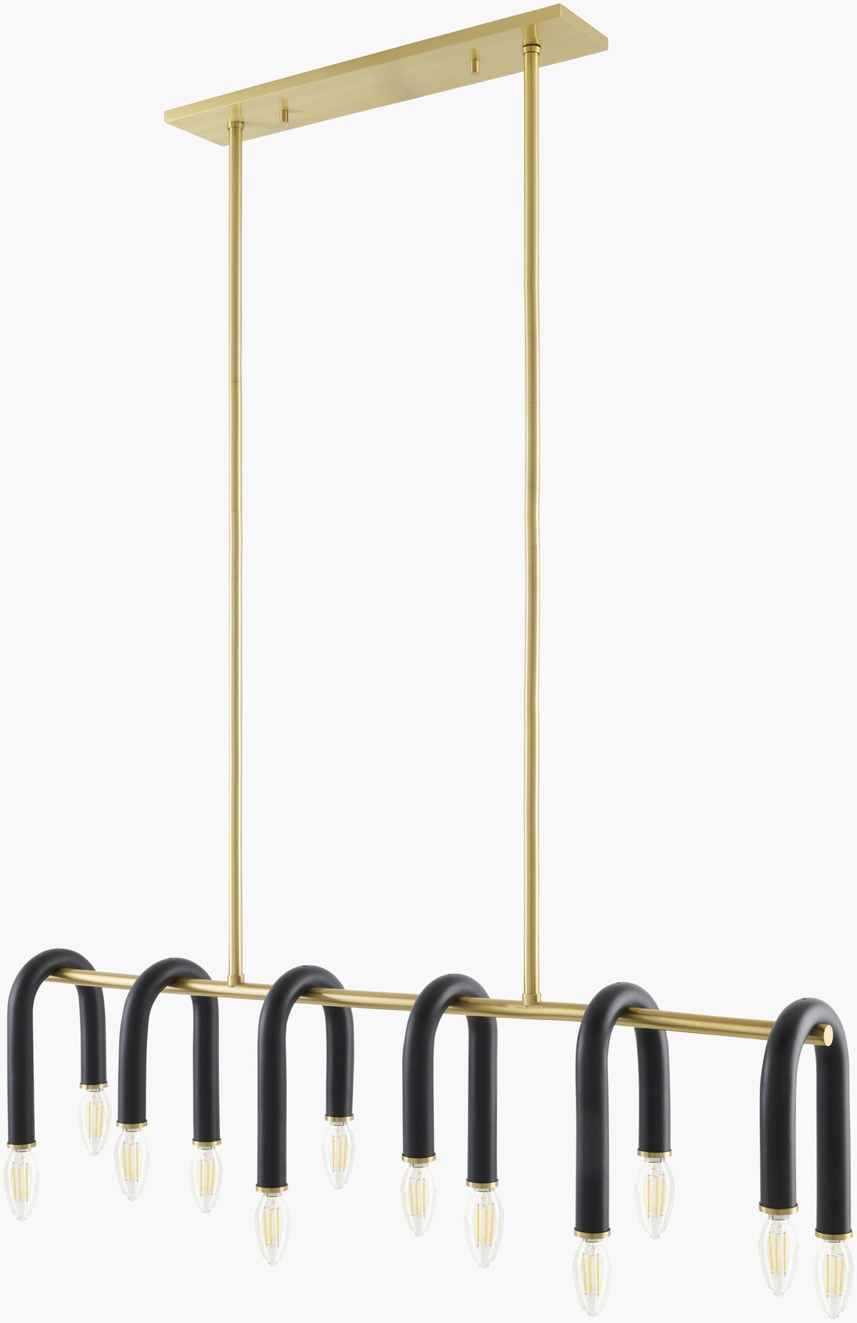 Arqis Iron Chandelier, Powder Coated Black (ARQS-004)