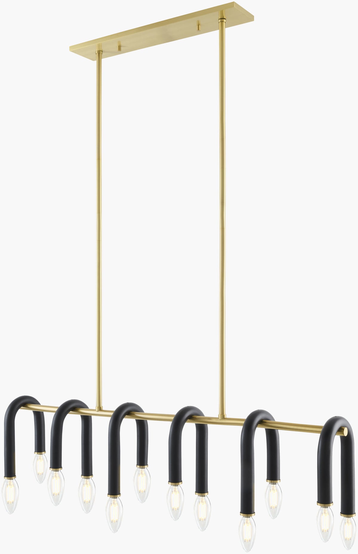 Arqis Iron Chandelier, Powder Coated Black (ARQS-004)