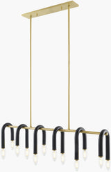 Arqis Iron Chandelier, Powder Coated Black (ARQS-004)