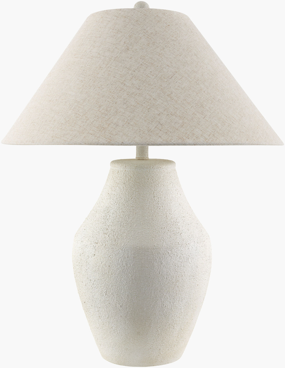 Amaryllis 28" Ceramic Table Lamp, Hand Painted White (ARS-003)