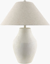 Amaryllis 28" Ceramic Table Lamp, Hand Painted White (ARS-003)