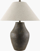 Amaryllis 28" Ceramic Table Lamp, Hand Painted Brown (ARS-007)